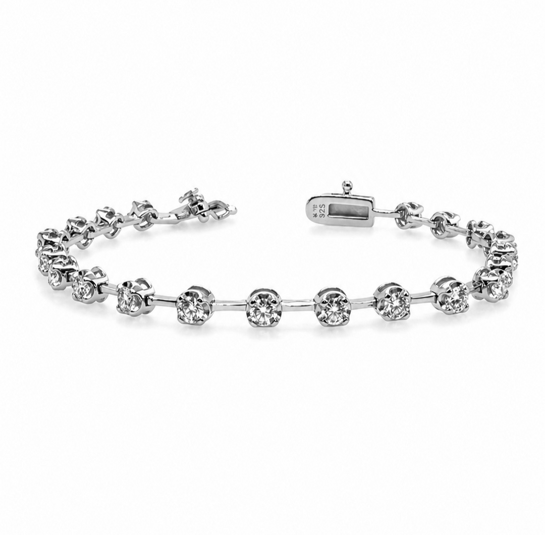 2.00 Ctw Lab Grown Diamond Bracelet in 925 Platinum Plated