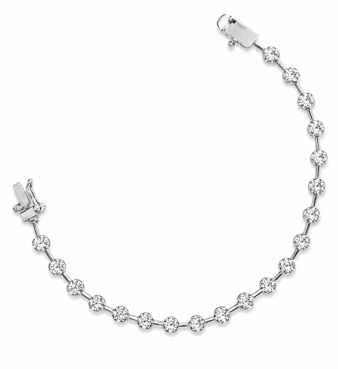 2.00 Ctw Lab Grown Diamond Bracelet in 925 Platinum Plated