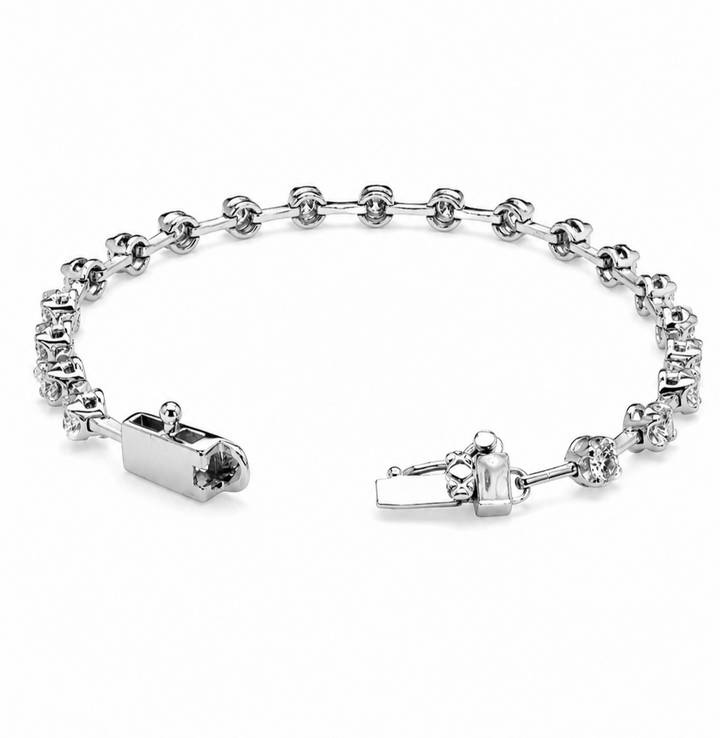 2.00 Ctw Lab Grown Diamond Bracelet in 925 Platinum Plated