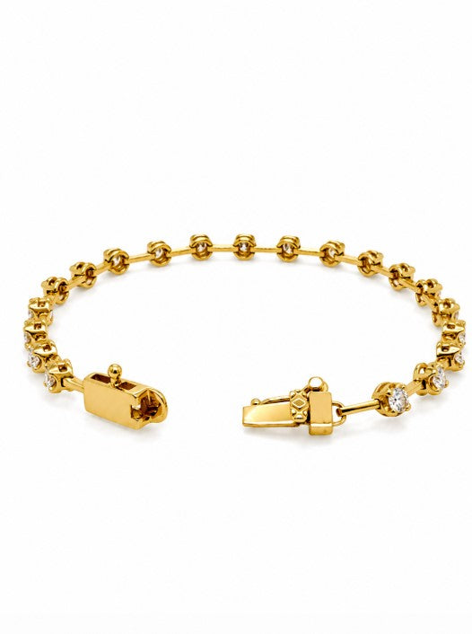 2.00 Ctw Lab Grown Diamond Bracelet in 925 Yellow Gold Plated