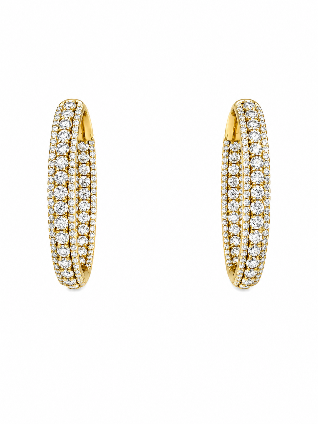5.15 DEW Moissanite  Earring in 925 Yellow Gold Plated