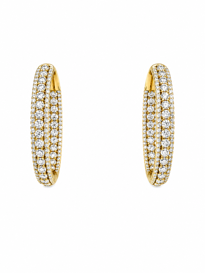 5.15 DEW Moissanite  Earring in 925 Yellow Gold Plated