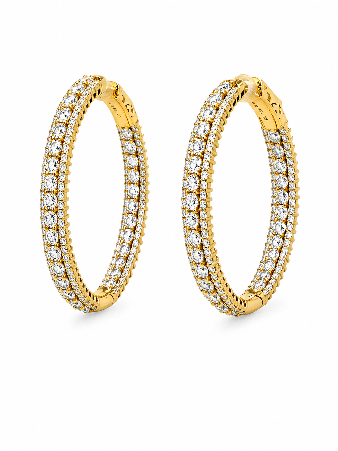 5.15 DEW Moissanite  Earring in 925 Yellow Gold Plated