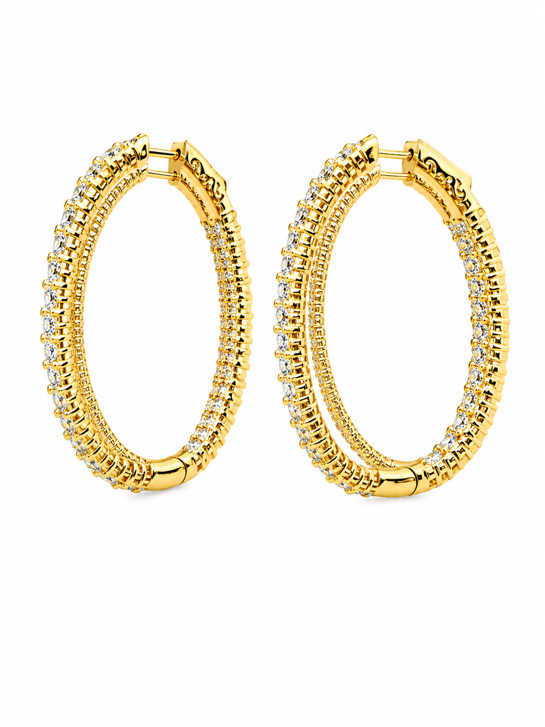 5.15 DEW Moissanite  Earring in 925 Yellow Gold Plated