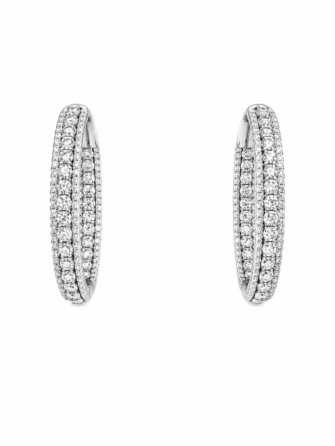 5.15 DEW Moissanite  Earring in 925 Platinum Plated