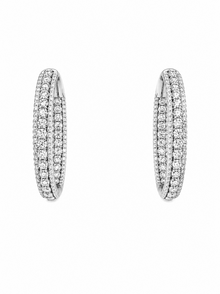 5.15 DEW Moissanite  Earring in 925 Platinum Plated