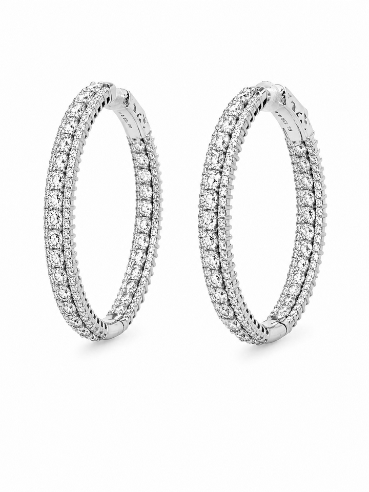 5.15 DEW Moissanite  Earring in 925 Platinum Plated