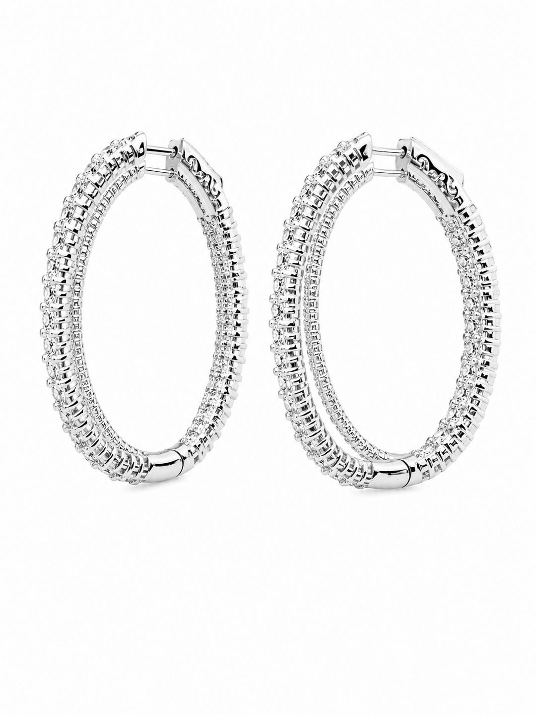 5.15 DEW Moissanite  Earring in 925 Platinum Plated