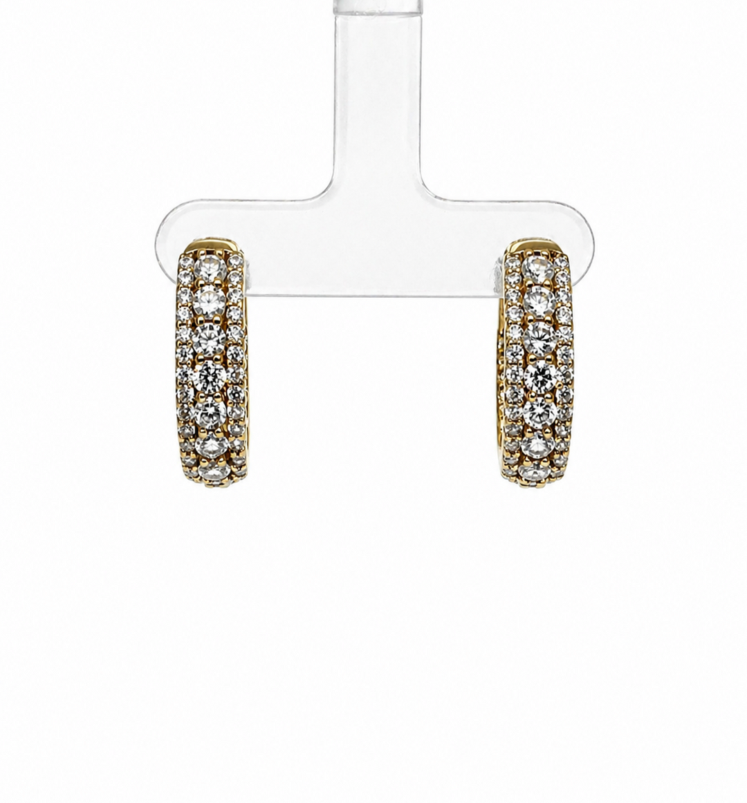 1.91 DEW Moissanite  Earring in 925 Yellow Gold Plated