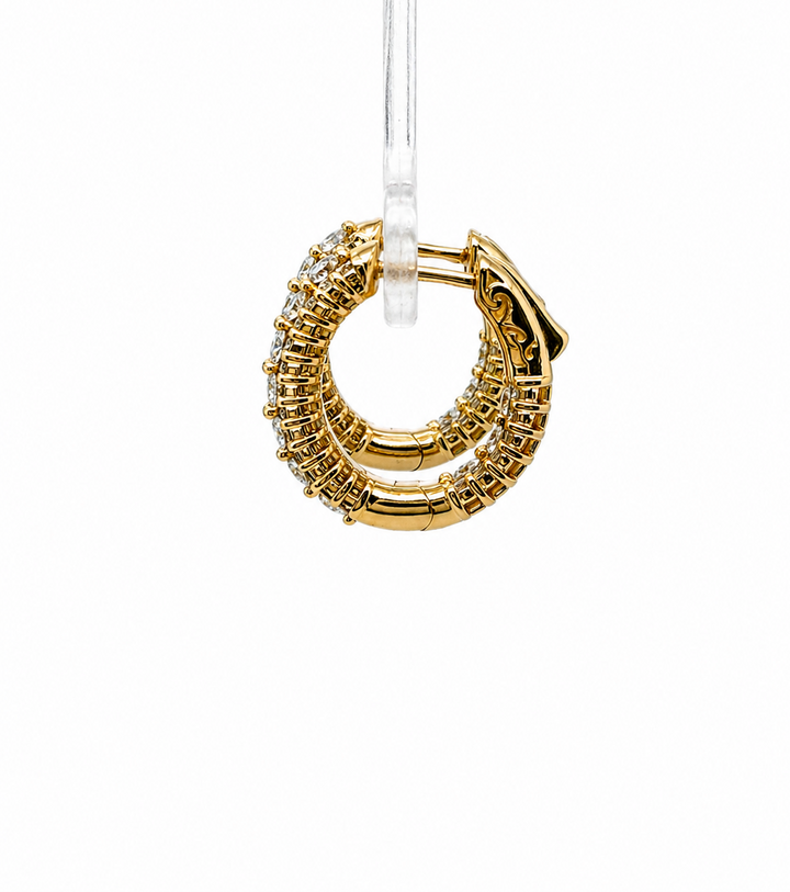 1.91 DEW Moissanite  Earring in 925 Yellow Gold Plated