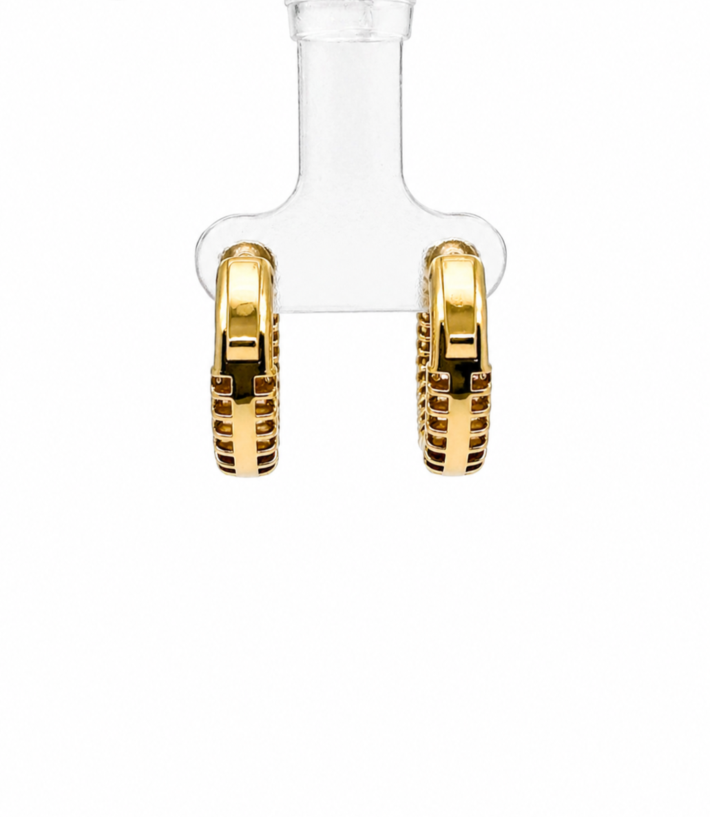 1.91 DEW Moissanite  Earring in 925 Yellow Gold Plated
