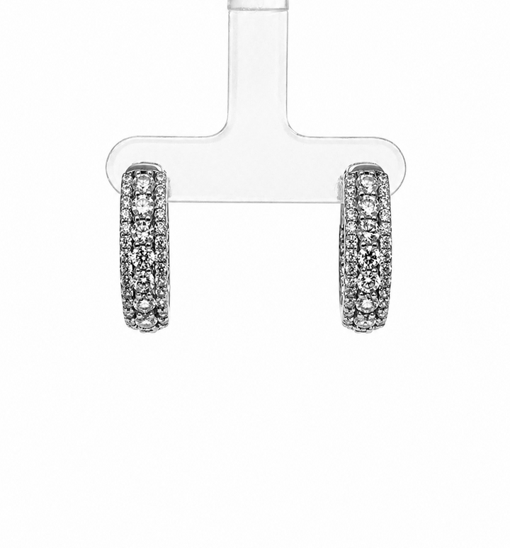 1.91 DEW Moissanite  Earring in 925 Platinum Plated