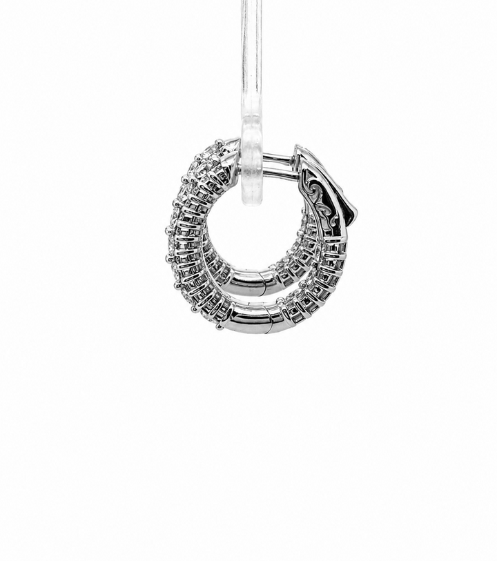 1.91 DEW Moissanite  Earring in 925 Platinum Plated