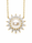 9.10 Cts Pearl and Moissanite Necklace in 925 Yellow Gold Plated