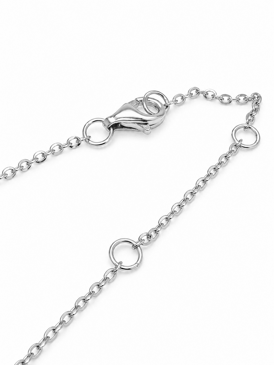 9.10 Cts Pearl and Moissanite Necklace in 925 Platinum Plated