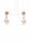 18.05 Cts Pearl and Moissanite Earring in 925 Yellow Gold Plated