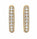 3.32 Ctw Lab Grown Diamond Earring in 925 Yellow Gold Plated