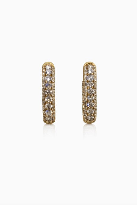 3.32 Ctw Lab Grown Diamond Earring in 925 Yellow Gold Plated