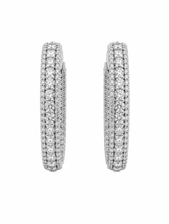 5.92 Ctw Lab Grown Diamond Earring in 925 Platinum Plated