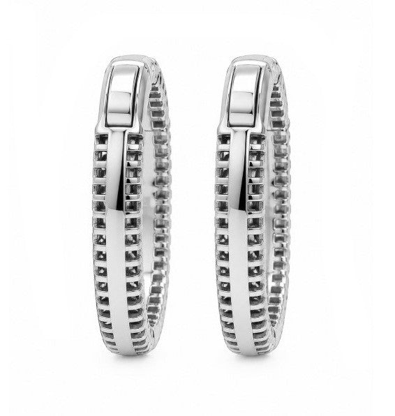 5.92 Ctw Lab Grown Diamond Earring in 925 Platinum Plated