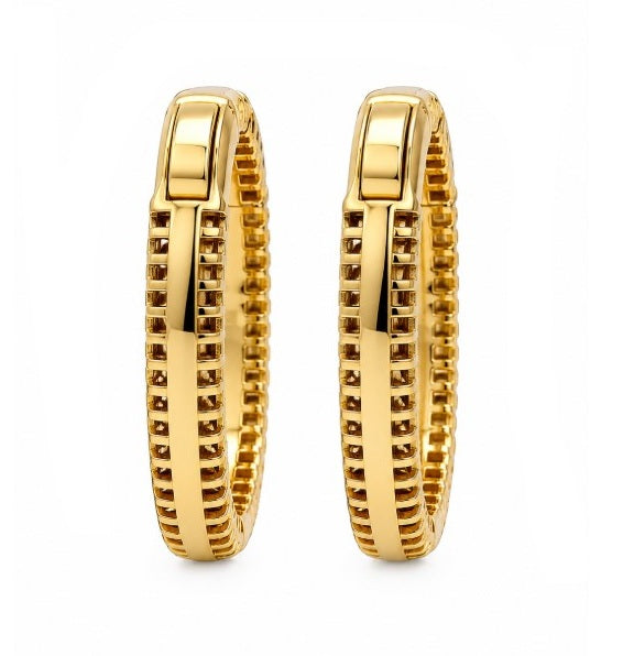 5.92 Ctw Lab Grown Diamond Earring in 925 Yellow Gold Plated