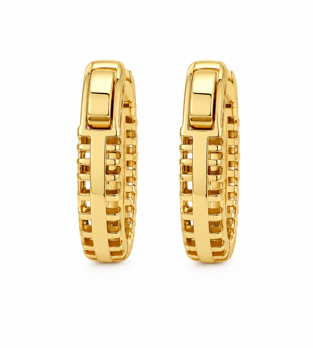 2.21 Ctw Lab Grown Diamond Earring in 925 Yellow Gold Plated
