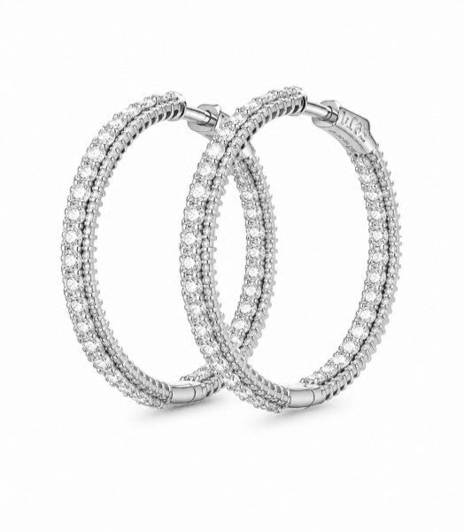 6.90 Ctw Lab Grown Diamond Earring in 925 Platinum Plated