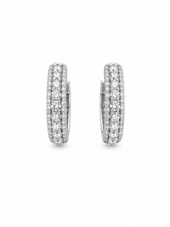 3.76 Ctw Lab Grown Diamond Earring in 925 Platinum Plated