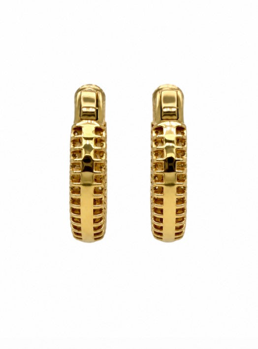 3.76 Ctw Lab Grown Diamond Earring in 925 Yellow Gold Plated