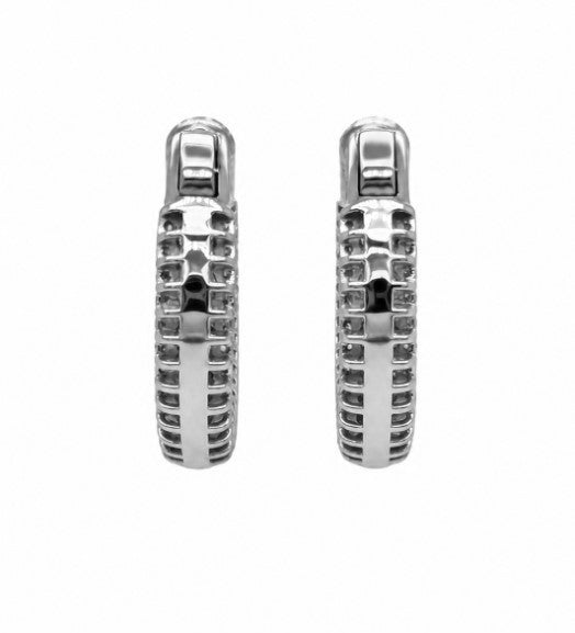 3.76 Ctw Lab Grown Diamond Earring in 925 Platinum Plated