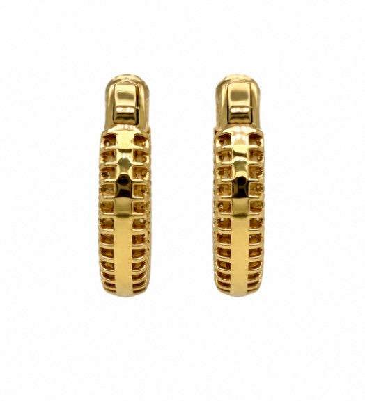 3.76 Ctw Lab Grown Diamond Earring in 925 Yellow Gold Plated