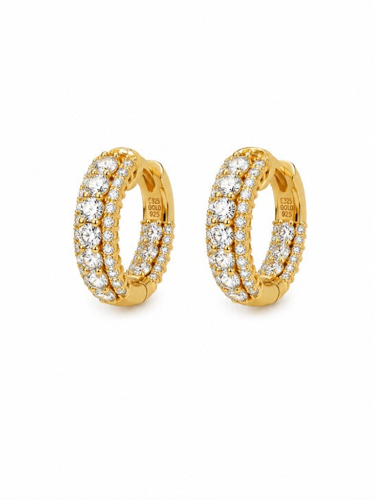 2.20 Ctw Lab Grown Diamond Earring in 925 Yellow Gold Plated