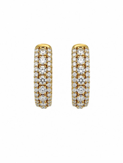 2.20 Ctw Lab Grown Diamond Earring in 925 Yellow Gold Plated