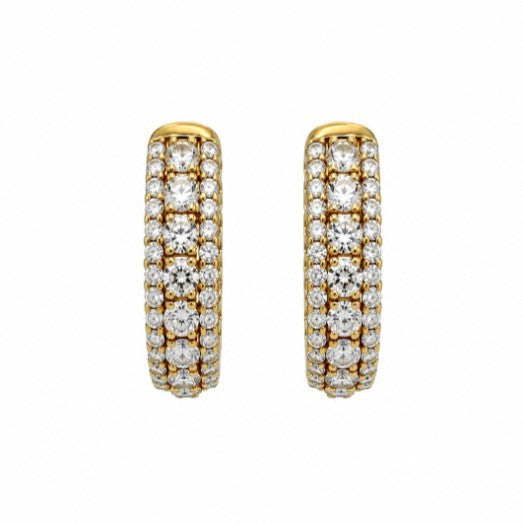 2.20 Ctw Lab Grown Diamond Earring in 925 Yellow Gold Plated