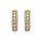 2.20 Ctw Lab Grown Diamond Earring in 925 Yellow Gold Plated