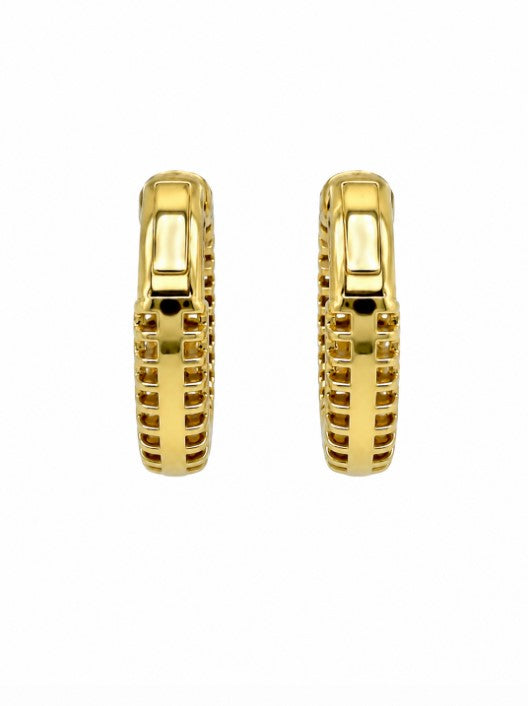 2.20 Ctw Lab Grown Diamond Earring in 925 Yellow Gold Plated