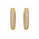 2.71 Ctw Lab Grown Diamond Earring in 925 Yellow Gold Plated