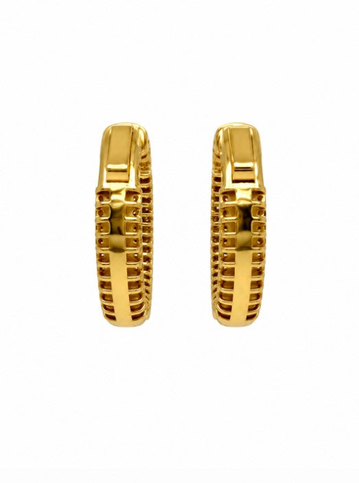 2.71 Ctw Lab Grown Diamond Earring in 925 Yellow Gold Plated