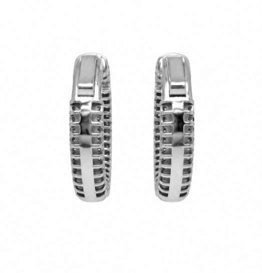 2.71 Ctw Lab Grown Diamond Earring in 925 Platinum Plated