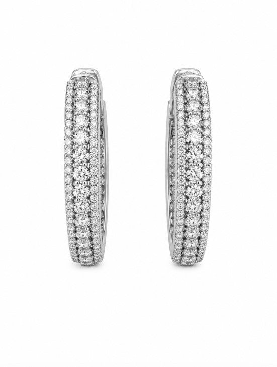5.78 Ctw Lab Grown Diamond Earring In 925 Platinum Plated