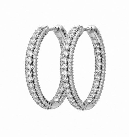 5.78 Ctw Lab Grown Diamond Earring In 925 Platinum Plated