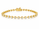 3.41 DEW Moissanite Bracelet In 925 Yellow Gold Plated