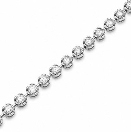 3.00 Ctw Lab Grown Diamond Bracelet In 925 Platinum Plated