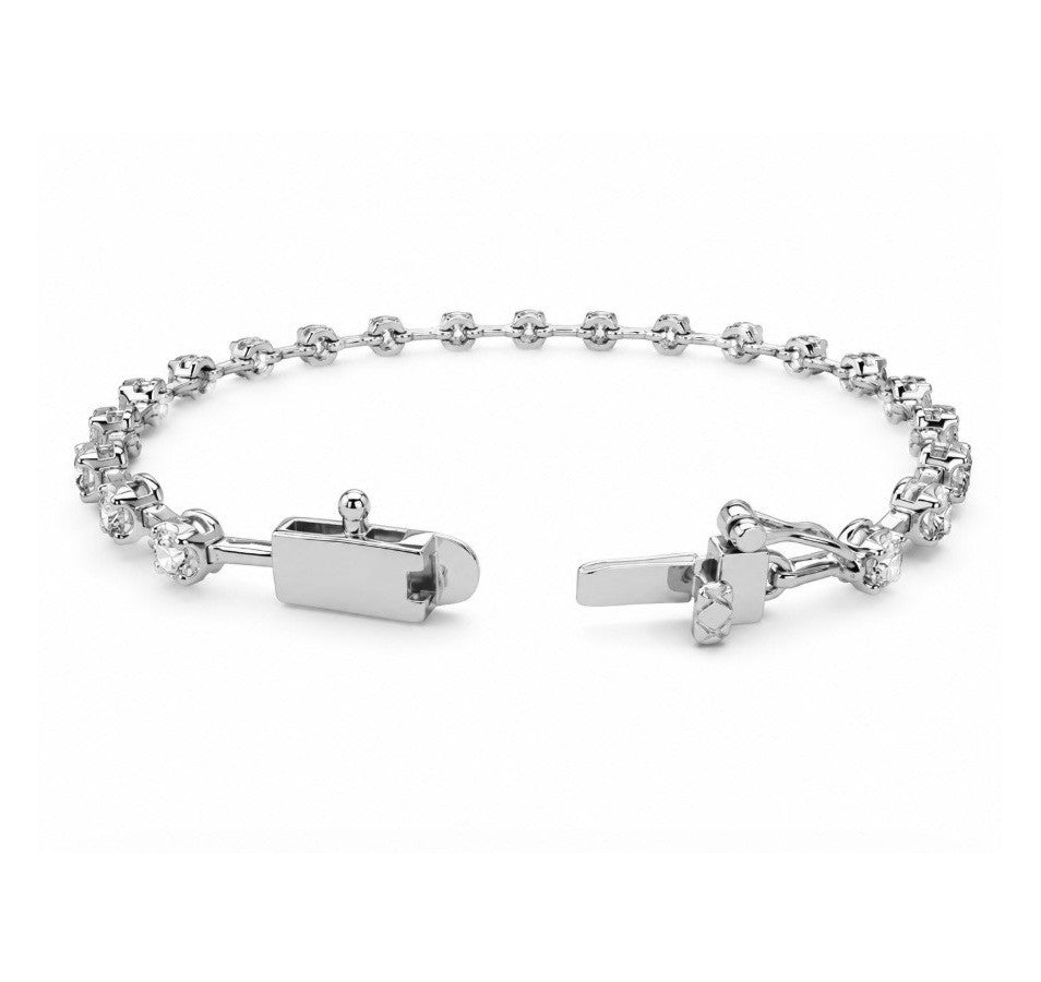 3.00 Ctw Lab Grown Diamond Bracelet In 925 Platinum Plated