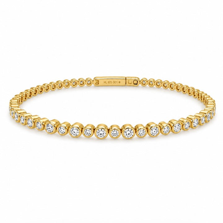 1.50 Ctw Lab Grown Diamond Bangle in 925 Yellow Gold Plated