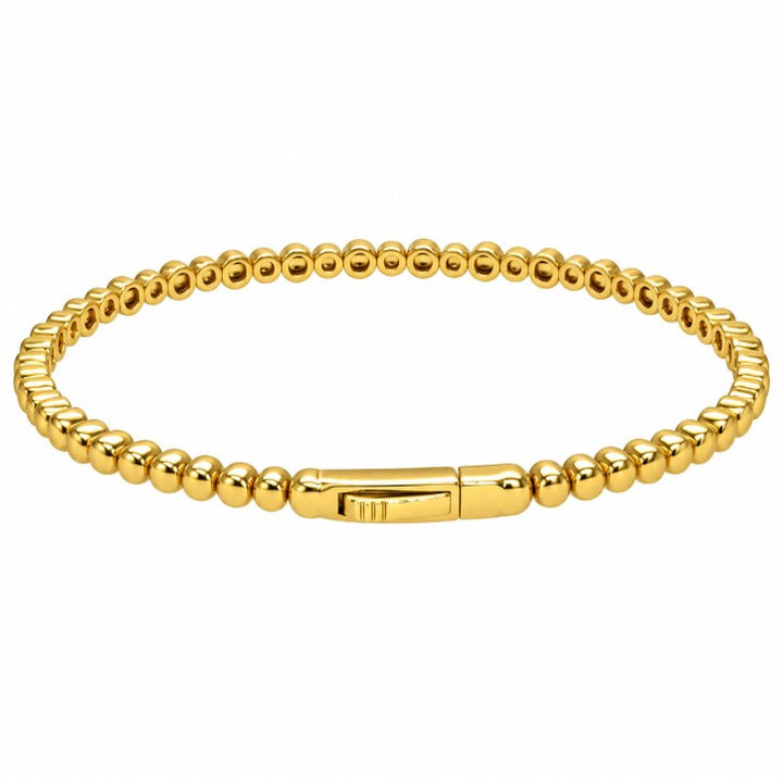 1.50 Ctw Lab Grown Diamond Flex Bangle in 925 Yellow Gold Plated