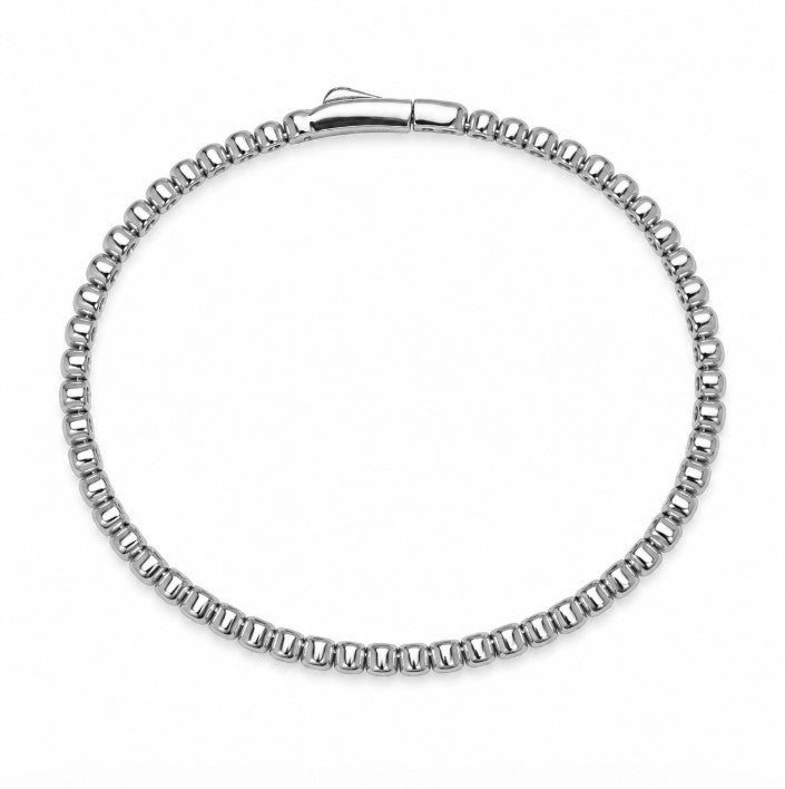 1.50 Ctw Lab Grown Diamond Flex Bangle in 925 Platinum Plated