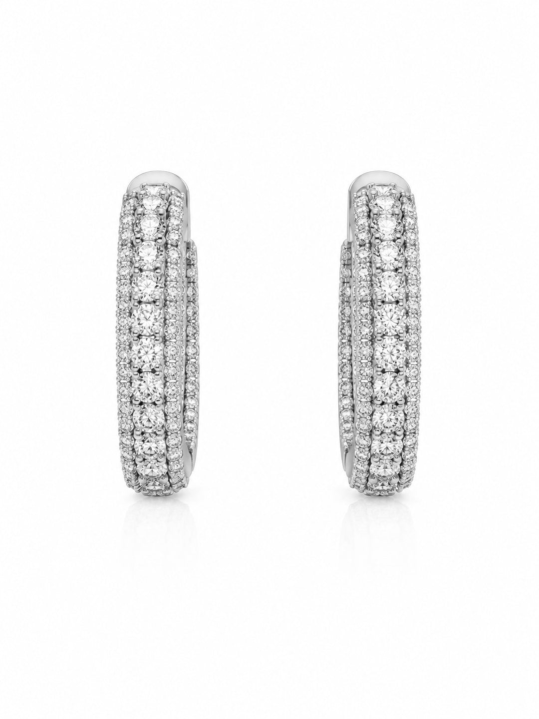 4.30 DEW Moissanite Earring in 925 Platinum Plated