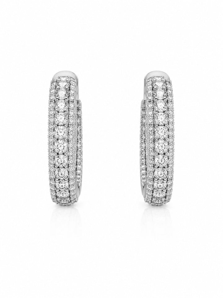 4.30 DEW Moissanite Earring in 925 Platinum Plated