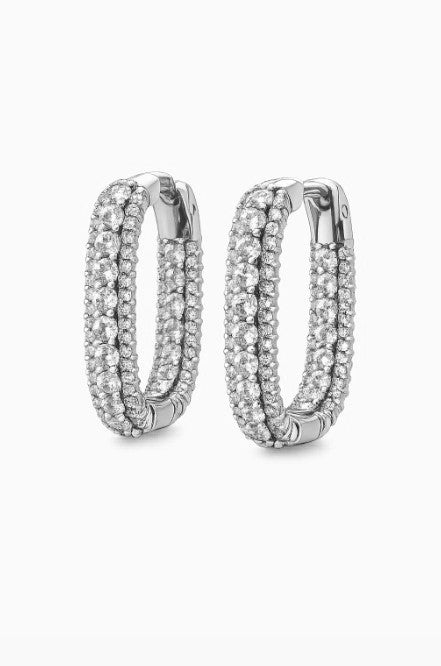 4.30 DEW Moissanite Earring in 925 Platinum Plated